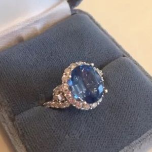 Tanzanite Sapphire Diamond Ring
